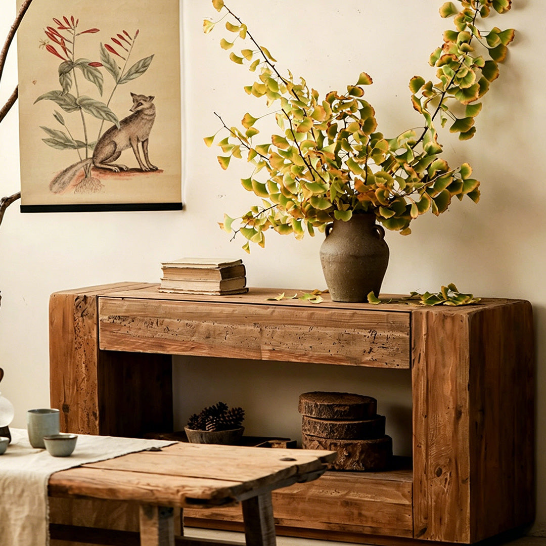 Patrick Rustic Wood Console Table
