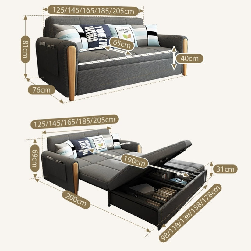 Modern Minimalist Sofa Bed With Storage