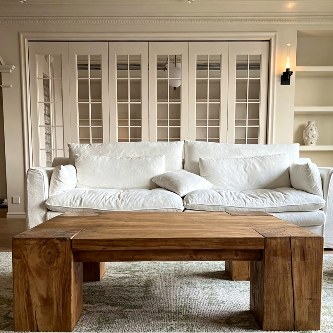 Ezra Natural Wood Chunky Coffee Table