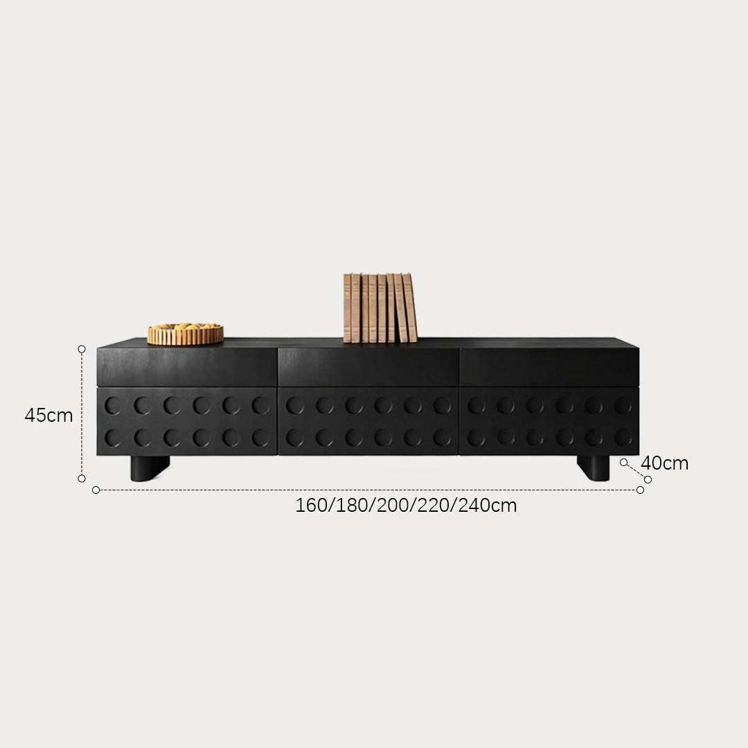 Liam Matte Black Storage TV Console