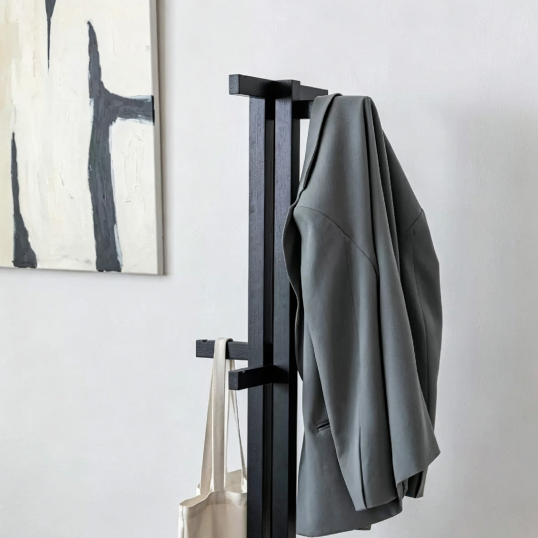 Garrett Black Oak Coat Stand Hooks