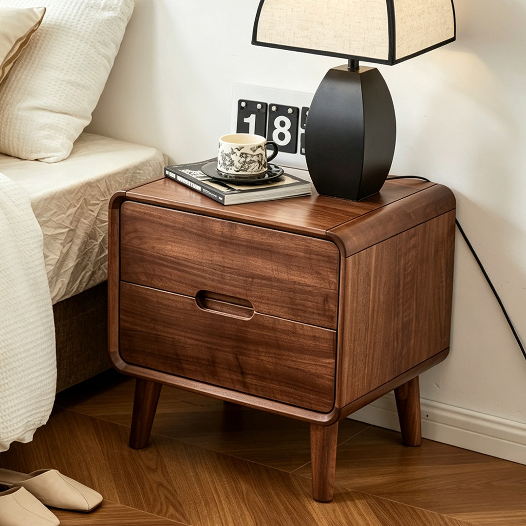 Dustin Walnut Bedside Table