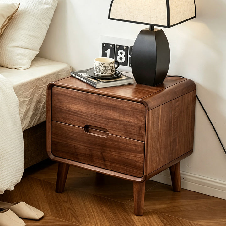 Dustin Walnut Bedside Table