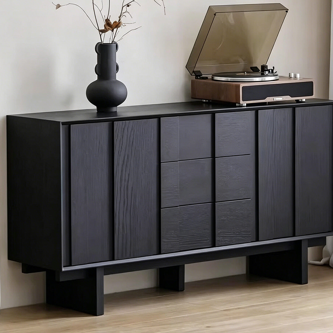 Quentin Black Oak Sideboard Cabinet