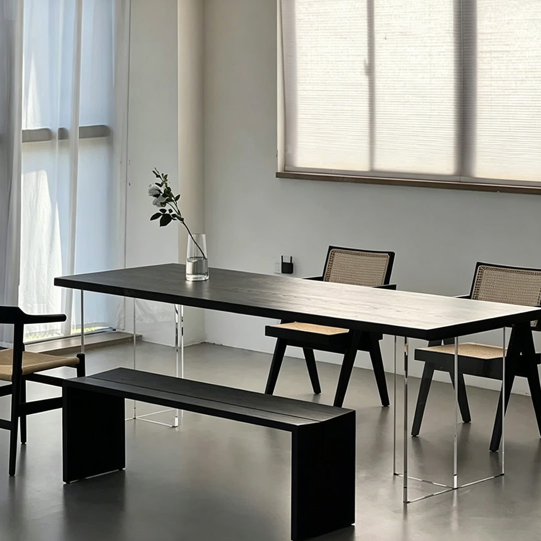Boris Black Grain Dining Table