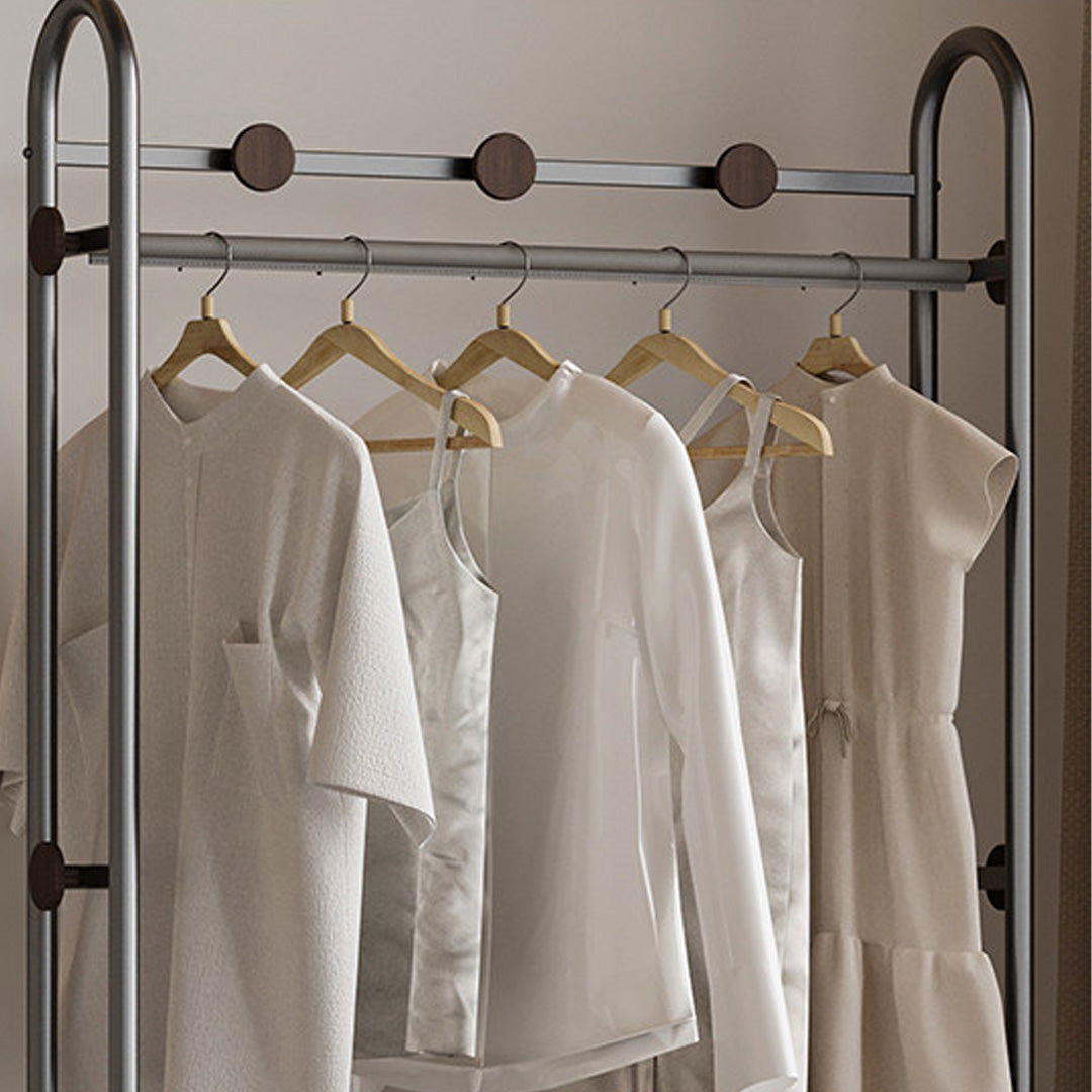 Celeste Espresso And Steel Freestanding Garment Rack