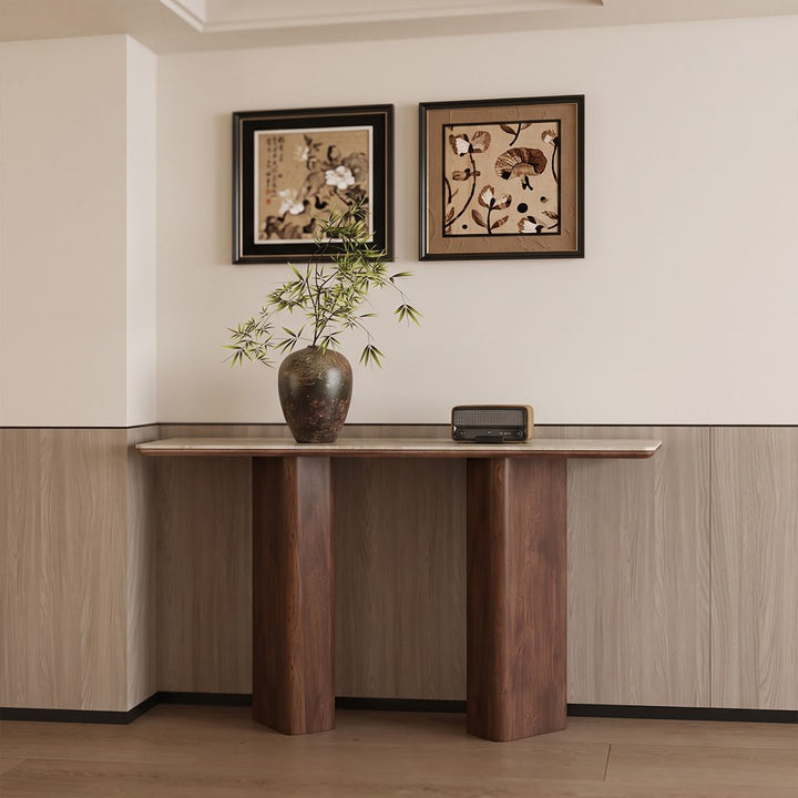 Luna Black or Walnut Sintered Stone Console Table 产品图 9