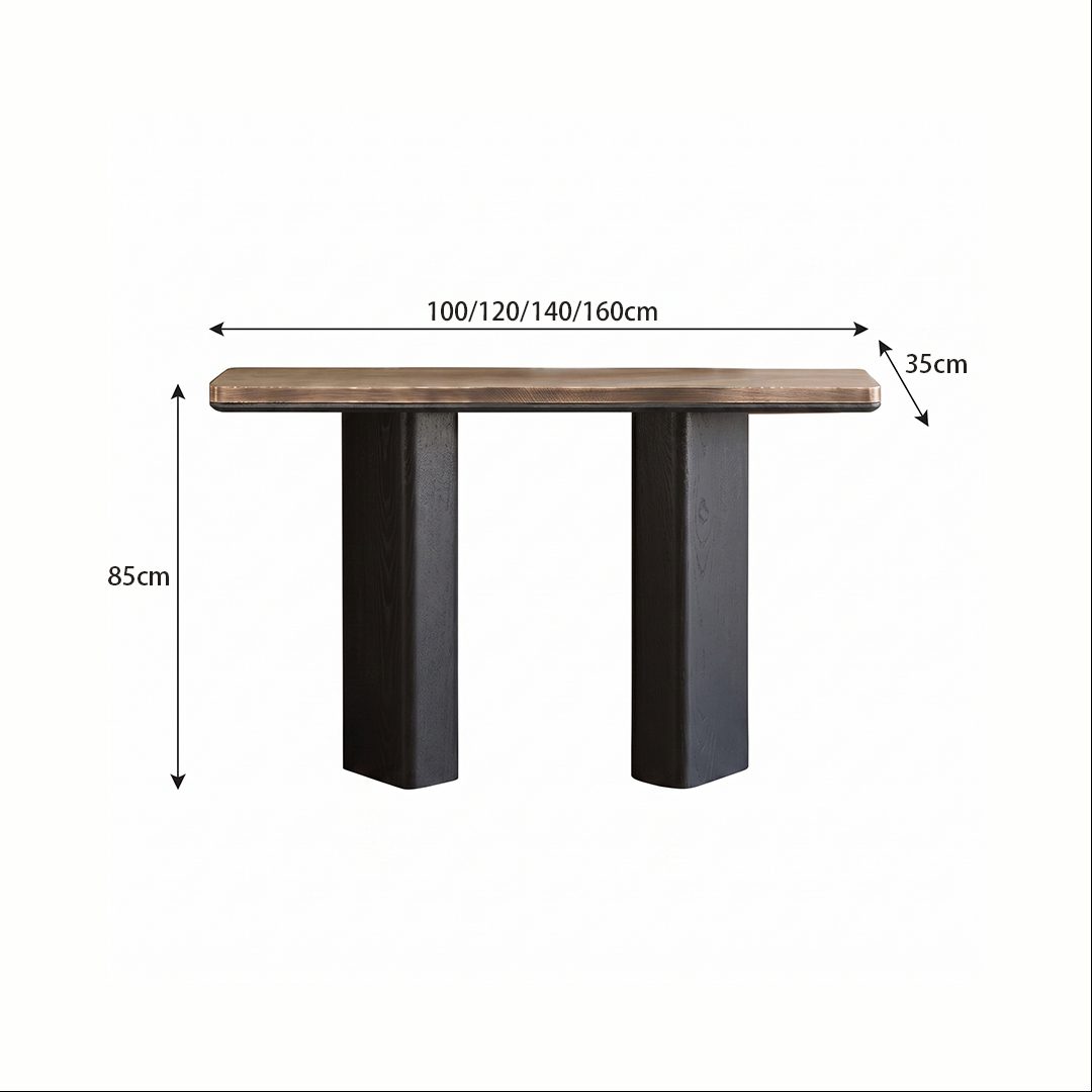 Luna Black or Walnut Sintered Stone Console Table 产品图 14