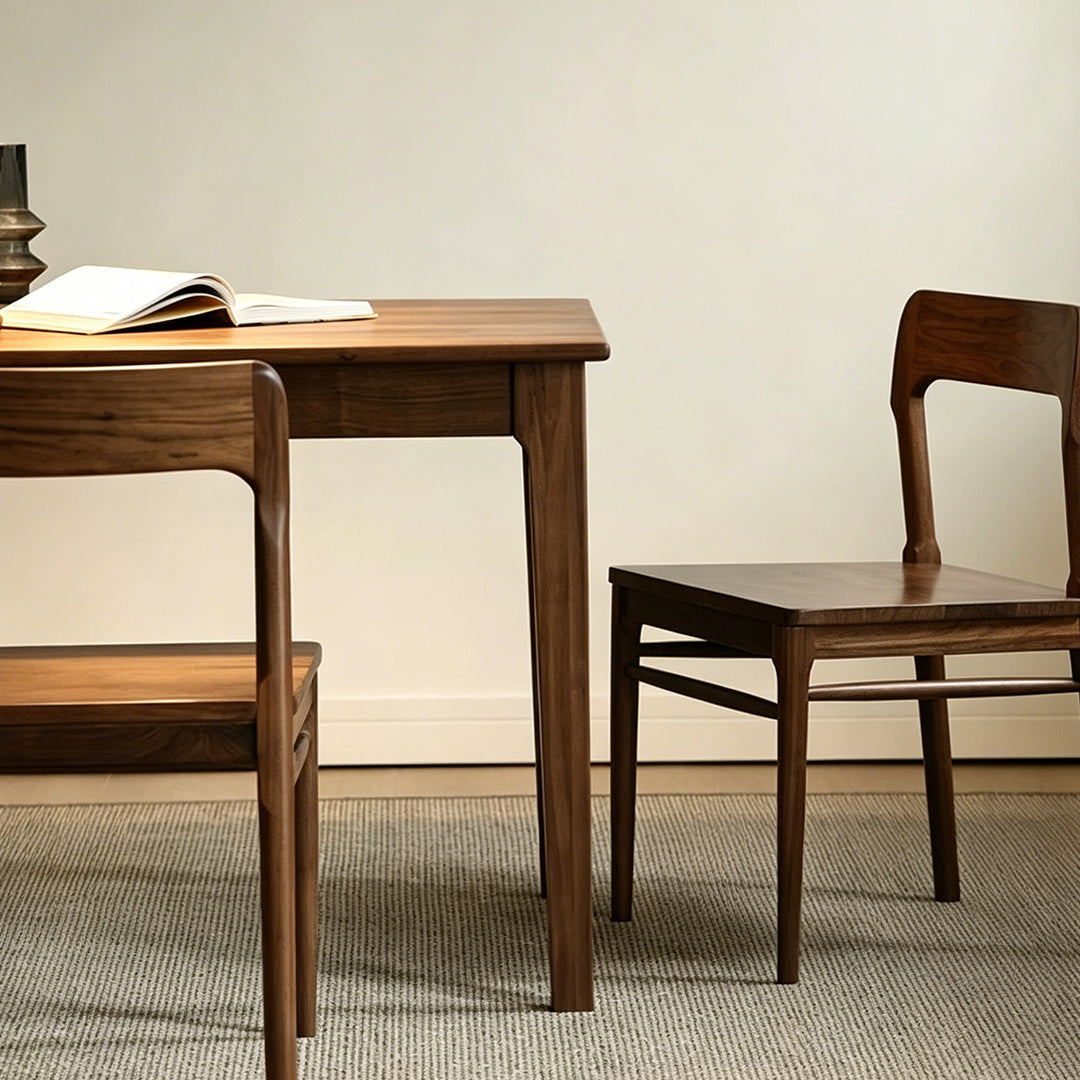 Victor Walnut Solid Wood Dining Table
