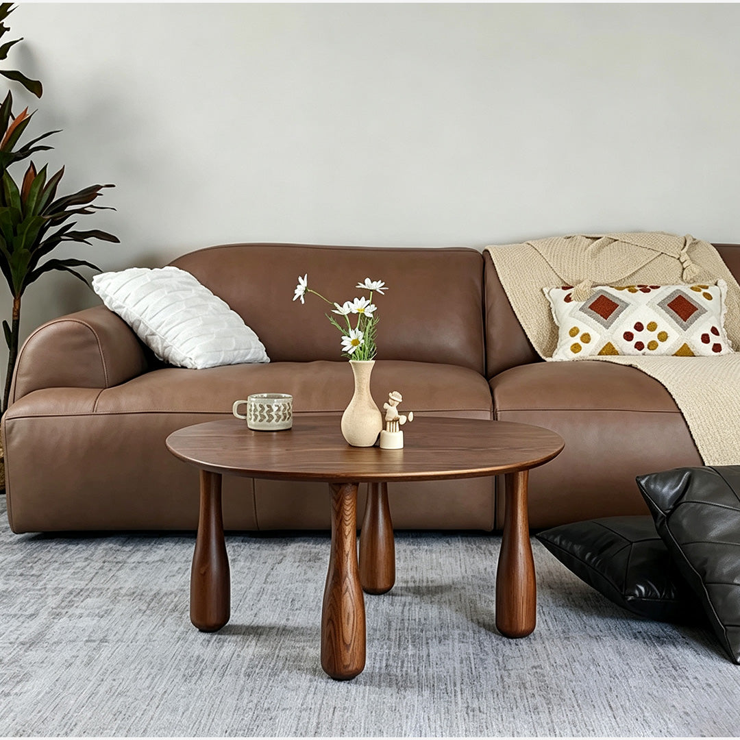 Laird Walnut Round Coffee Table