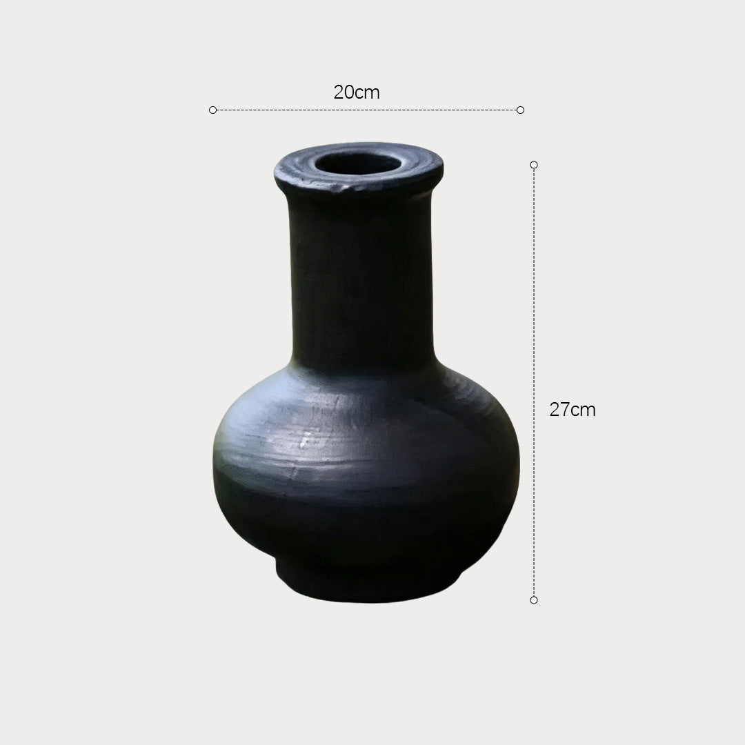 Brinley Matte Black Ceramic Vase