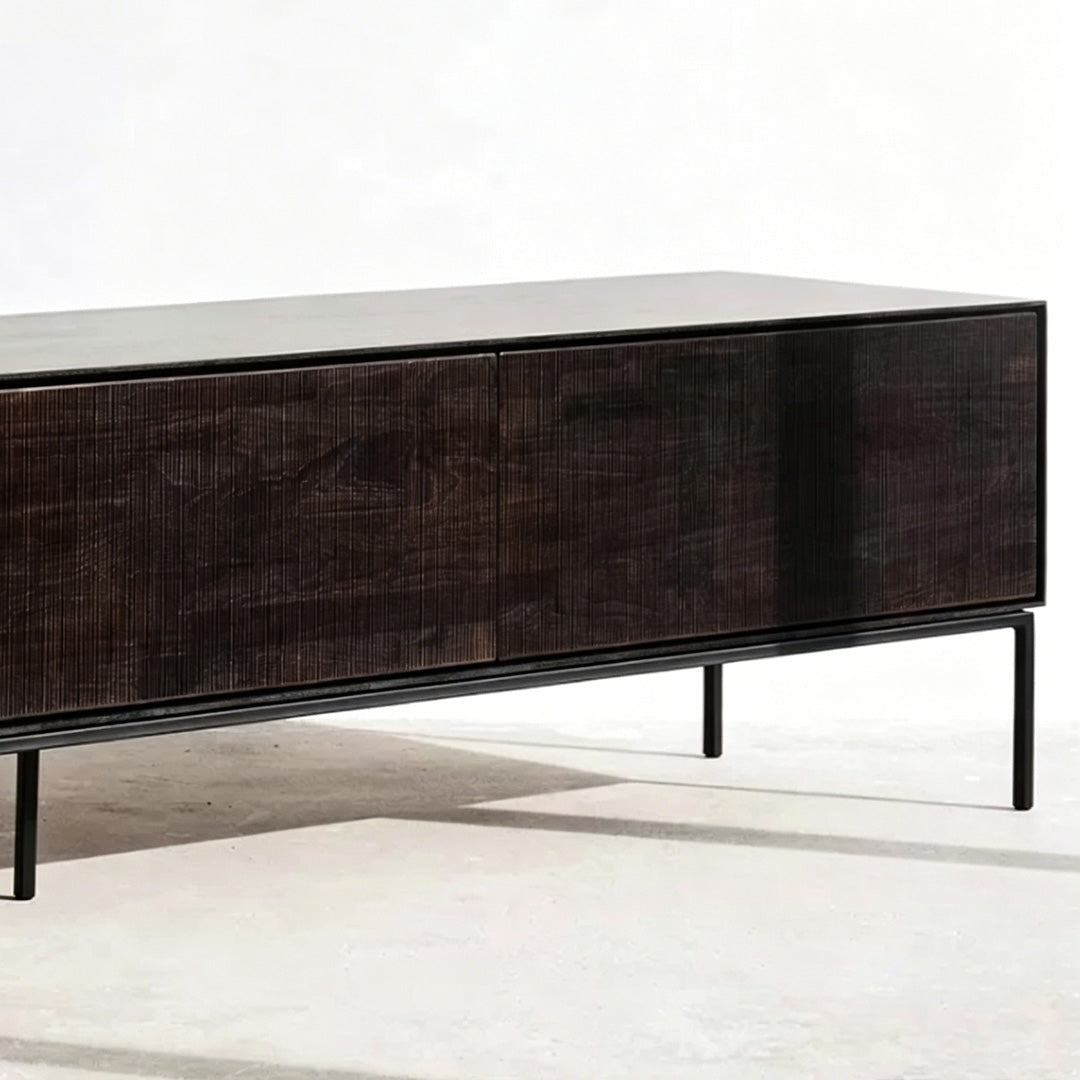 Reuben Matte Black Low Storage Unit