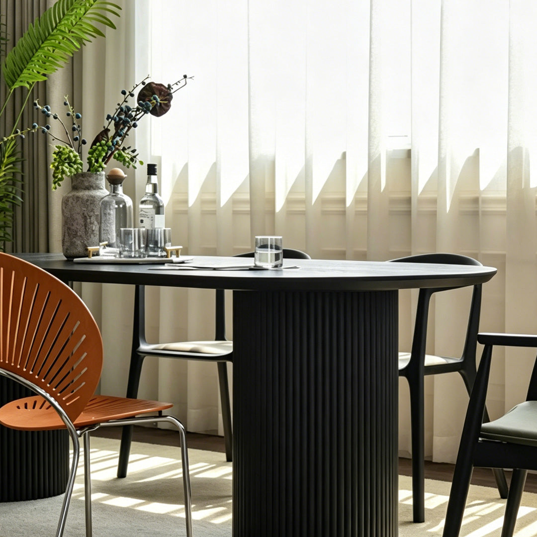 Curtis Matte Black Oval Dining Table