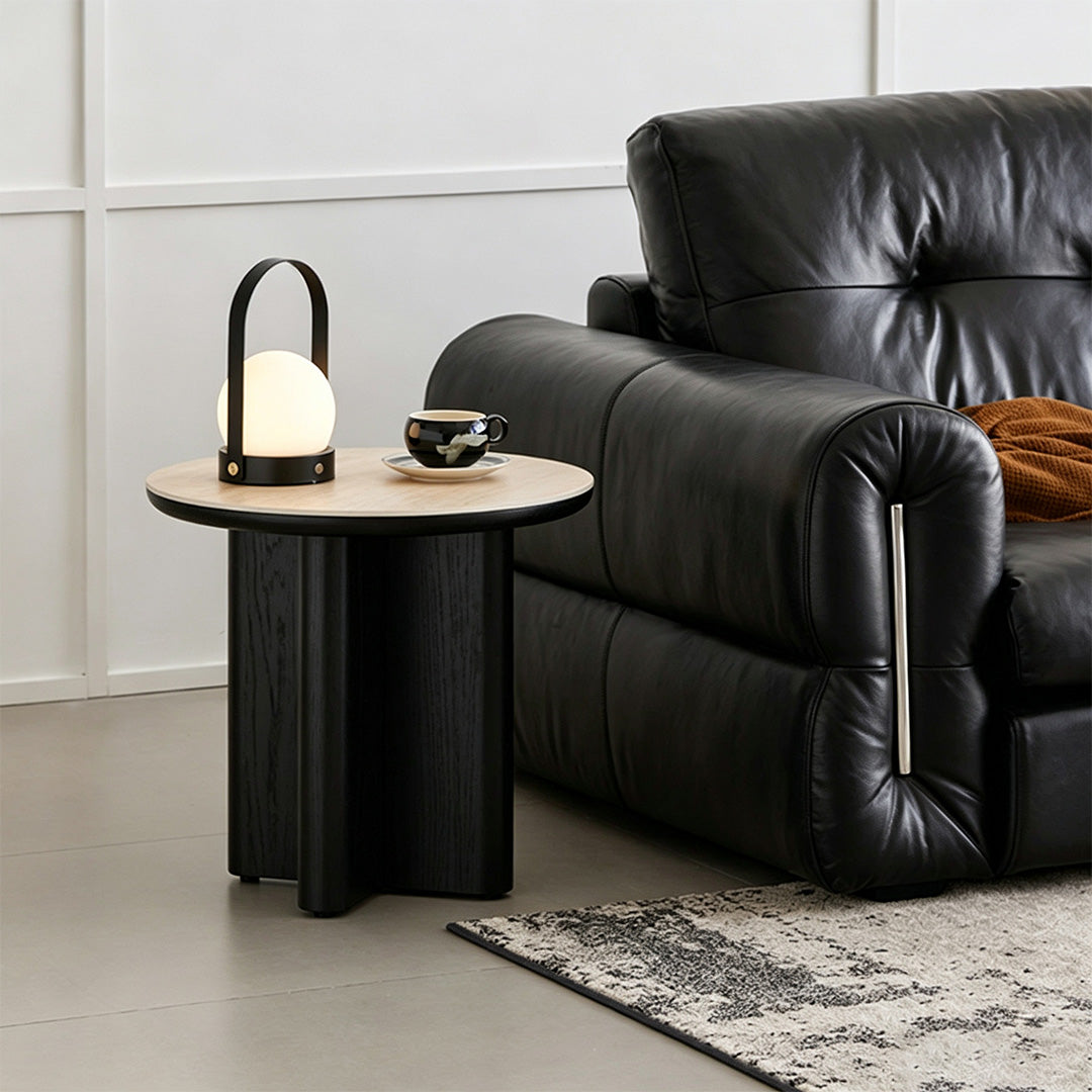 Eamon Beige Top Round Coffee Table Set
