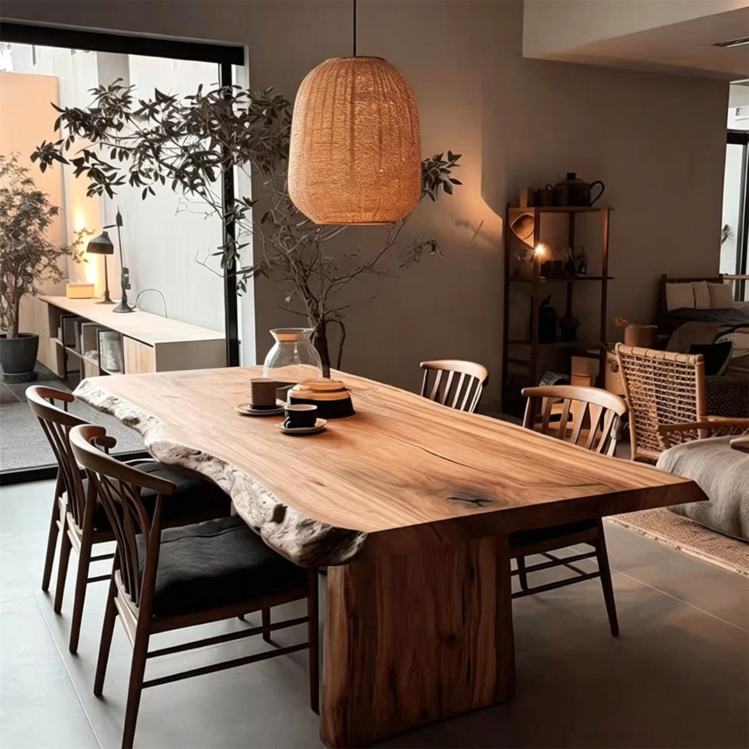 Gideon Natural Live Edge Wooden Dining Table