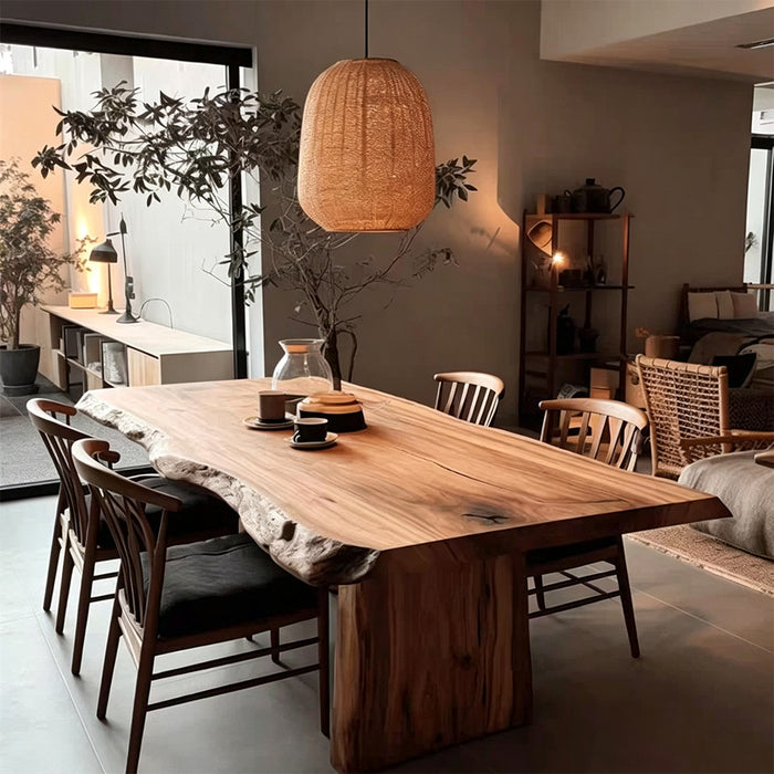 Gideon Natural Live Edge Wooden Dining Table