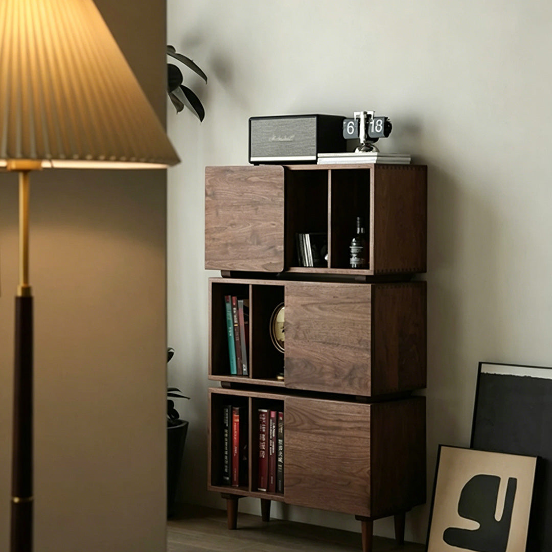 Atticus Walnut Modular Storage Cabinet