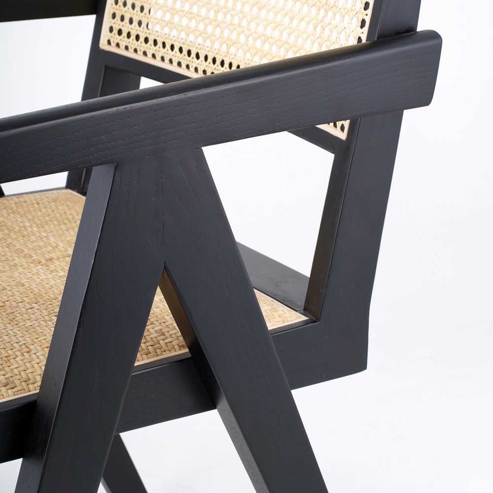 Durable Restaurant Chair Ash Wood Rattan Dinning Chairs Restaurant