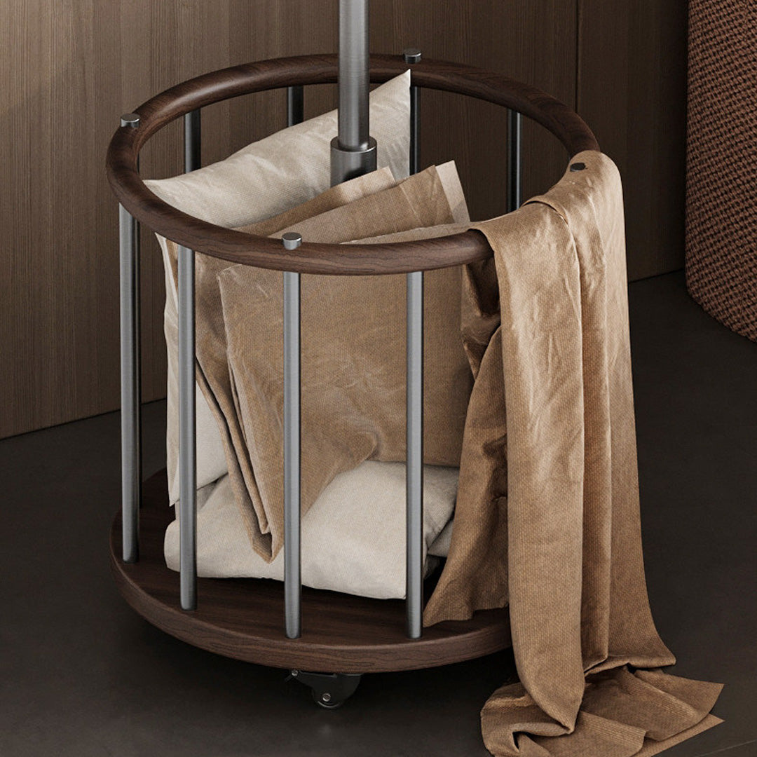Fulbourn Brown And Metal Freestanding Coat Rack