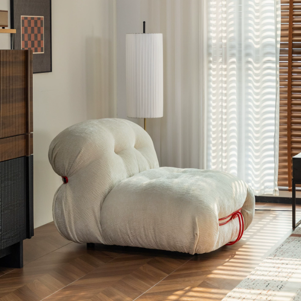 Cassina Steel-Tooth Single Sofa, Designer Style, Living Room, Italian Minimalist, Vintage Casual Fabric Sofa