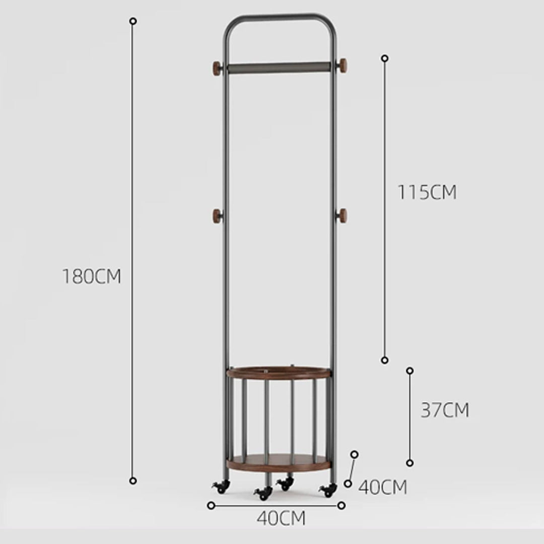 Darven Bronze Metal And Wood Garment Rack