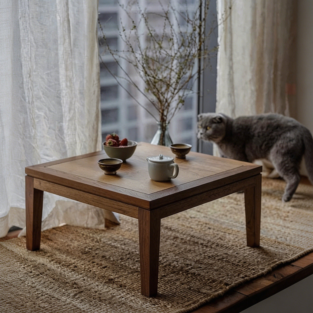 Cedrick Natural Wood Square Coffee Table