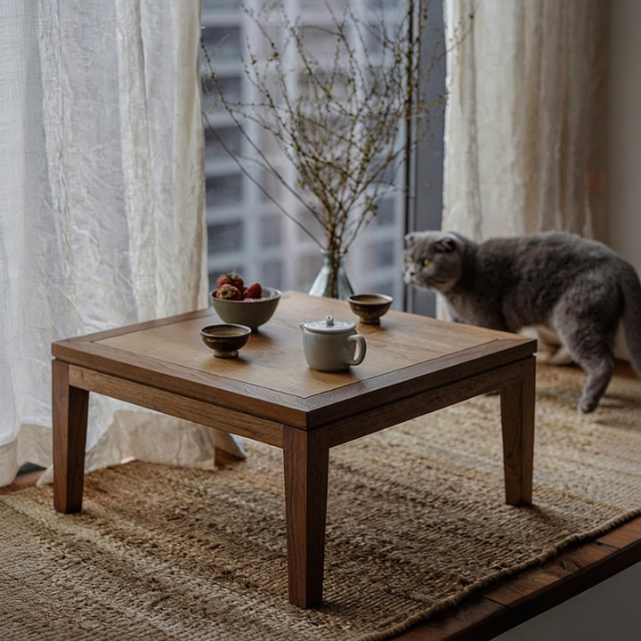 Cedrick Natural Wood Square Coffee Table