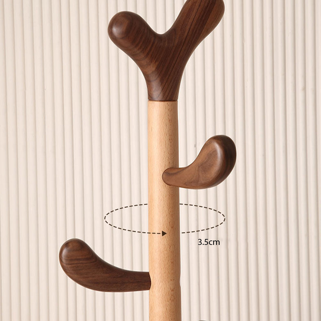 Julian Two-tone Wood Coat Stand With Basket