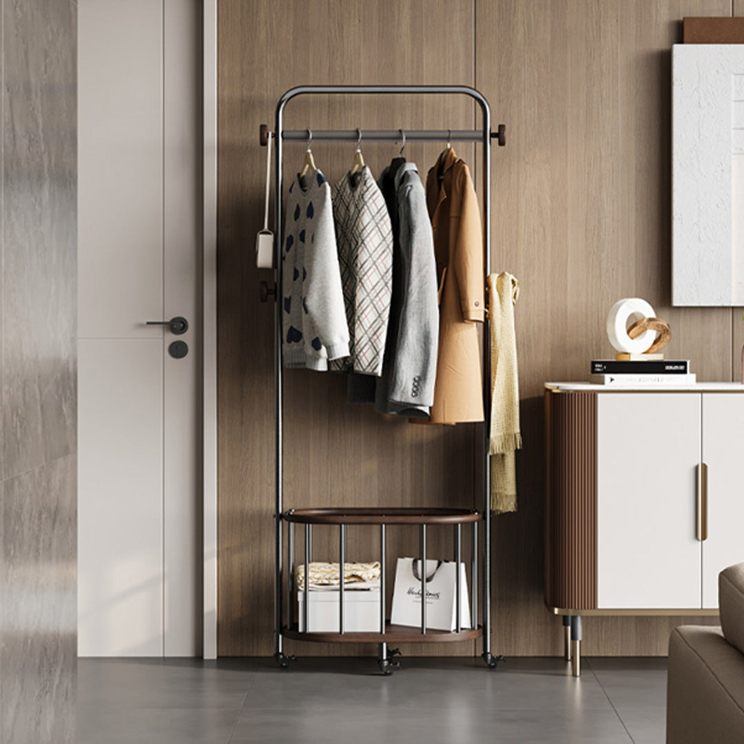 Darven Bronze Metal And Wood Garment Rack