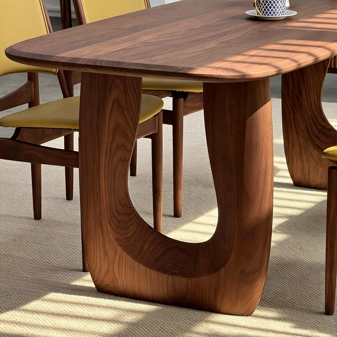 Keaton Walnut Wood Dining Table