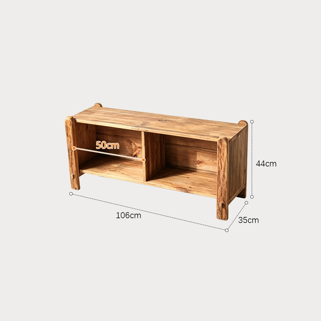 Shoe Rustic Pine Shoe Storage Bench