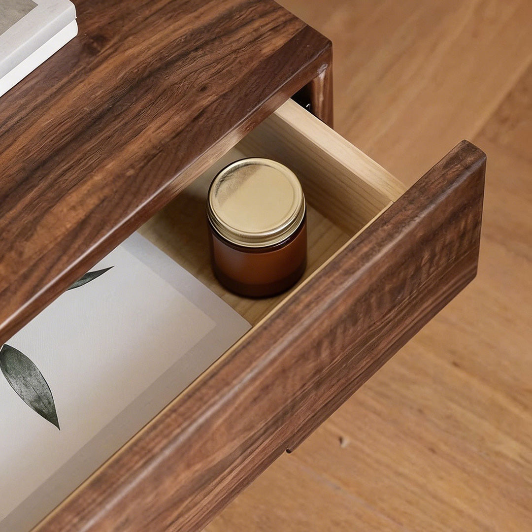 Cole Walnut Low-profile Bed Frame