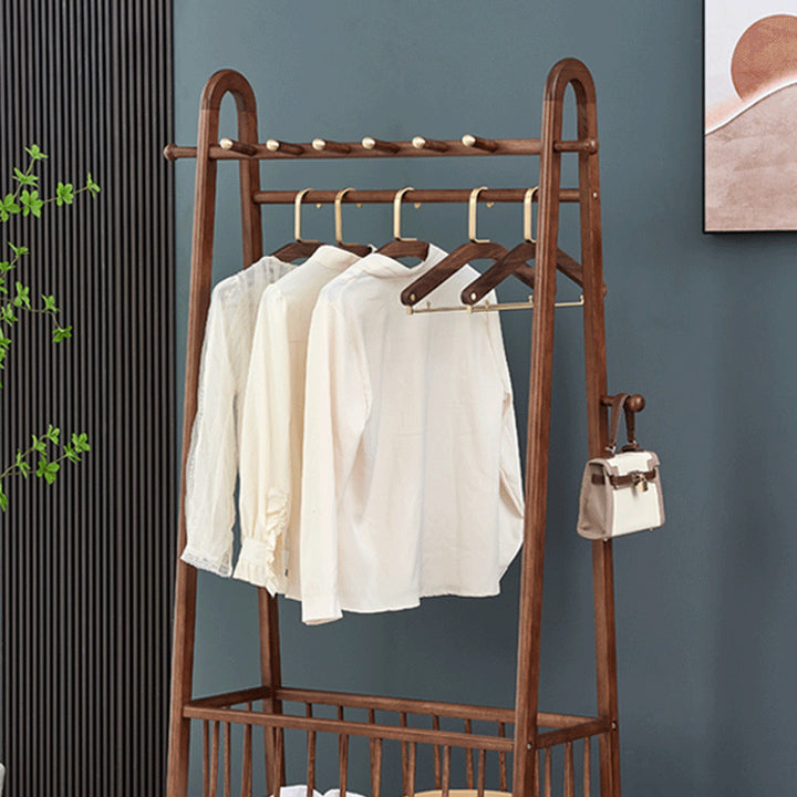 Elias Walnut Hanging Clothes Rack