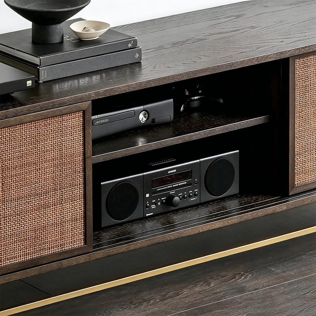 Dylan Natural Woven Rattan Media Console
