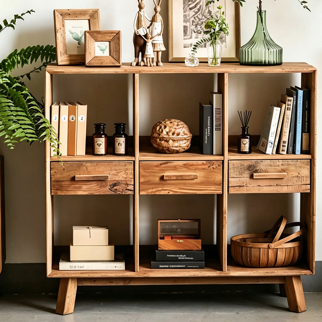 Hendrix Rustic Timber Storage Unit