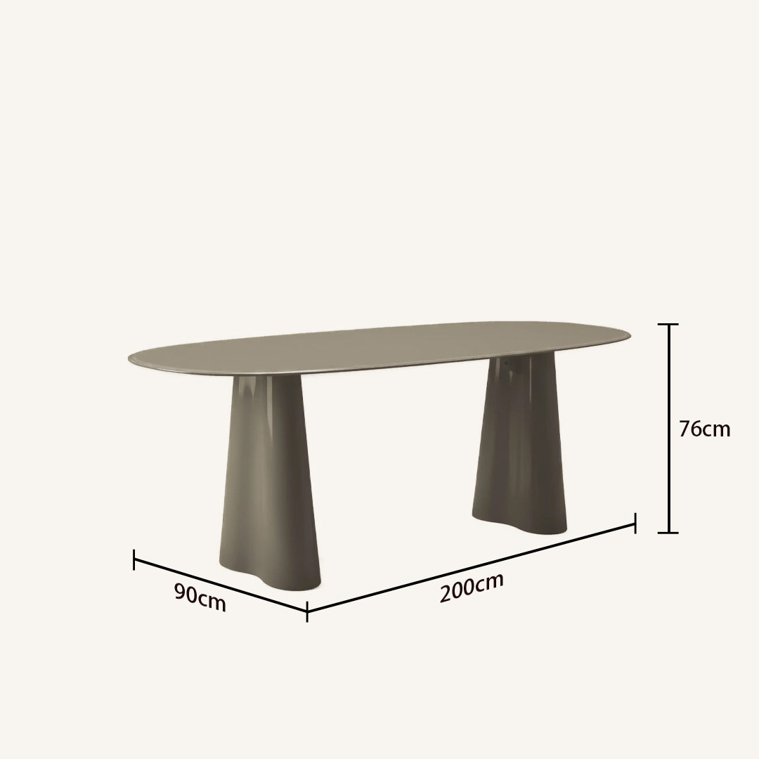 Sedgwick Taupe Sculptural Dining Table