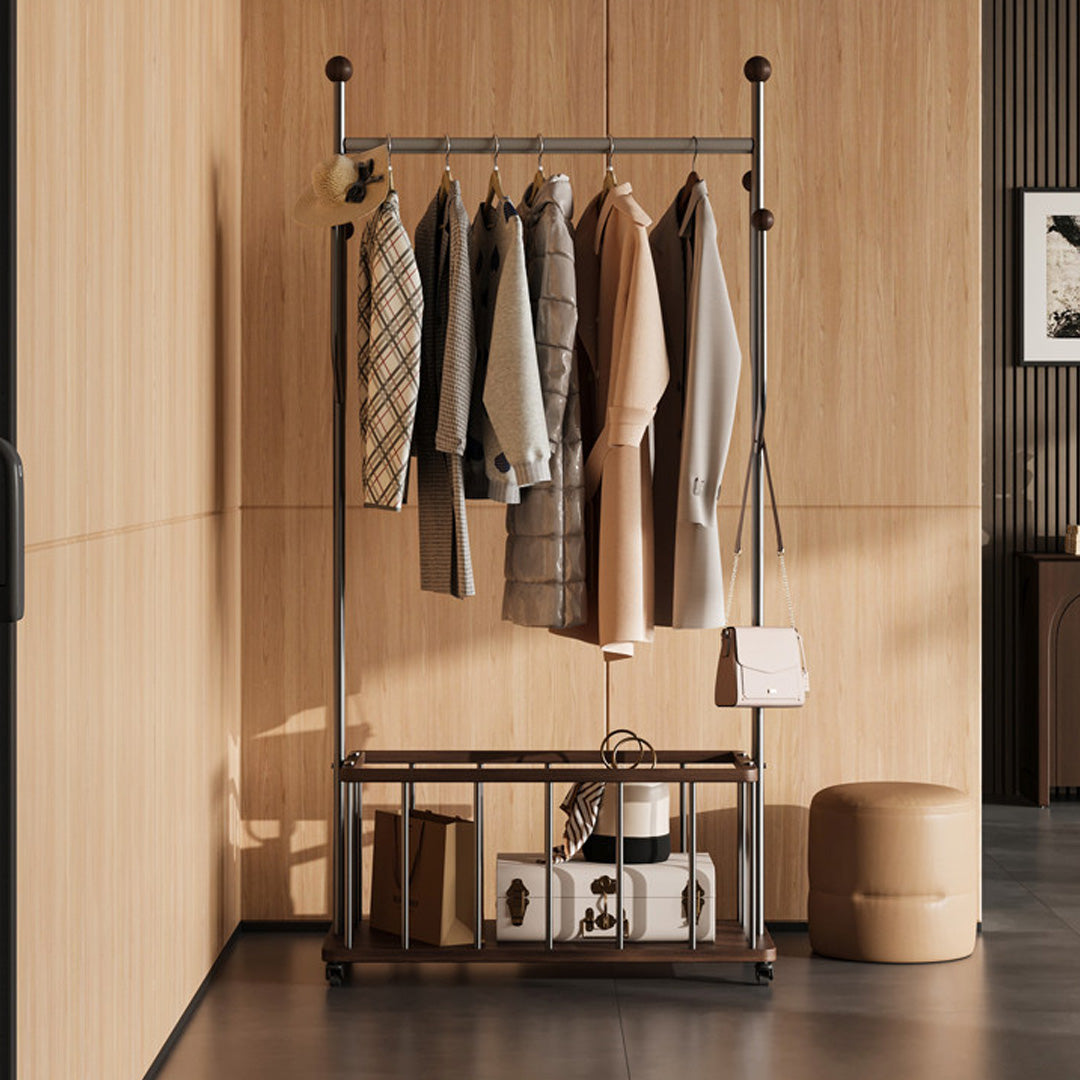 Fulbourn Bronze & Wood Freestanding Garment Rack