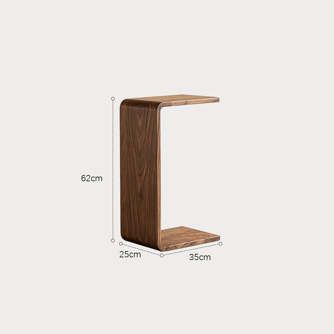 Everett Walnut Accent Side Table