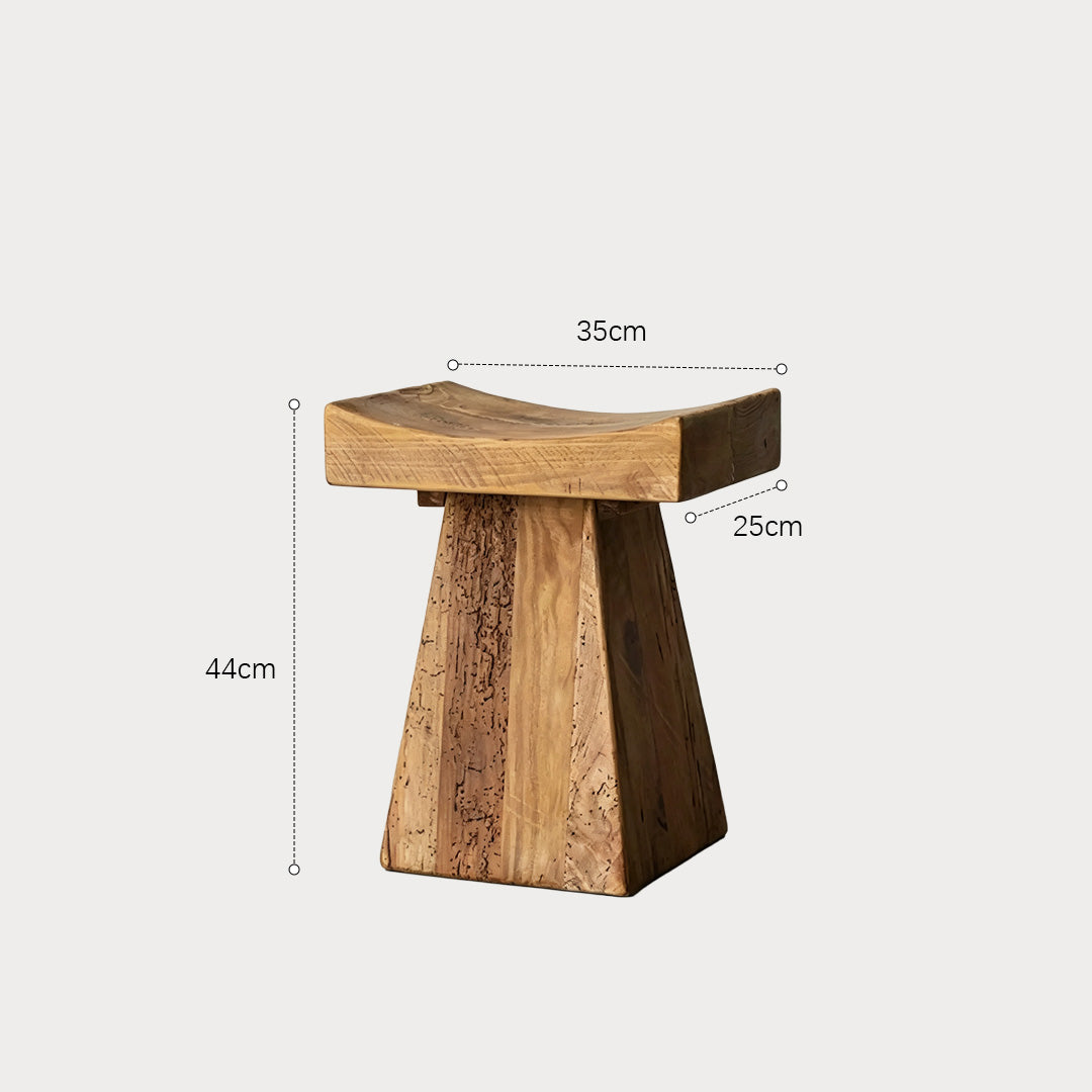 Gilbert Natural Wood Sculpted Side Table