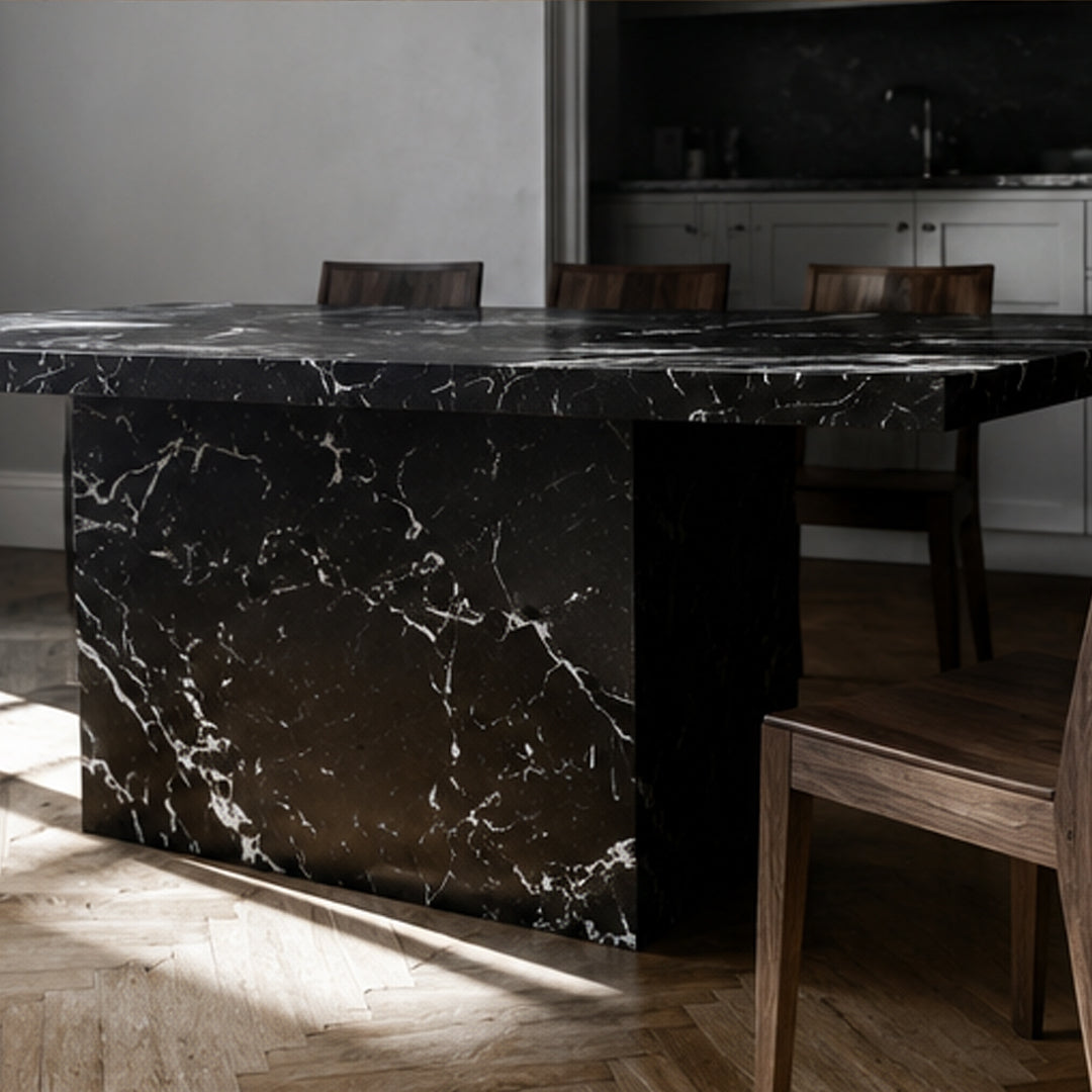 Marcellus Black Marble Dining Table