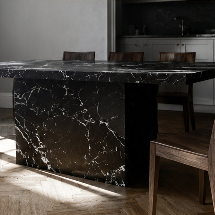 Marcellus Black Marble Dining Table