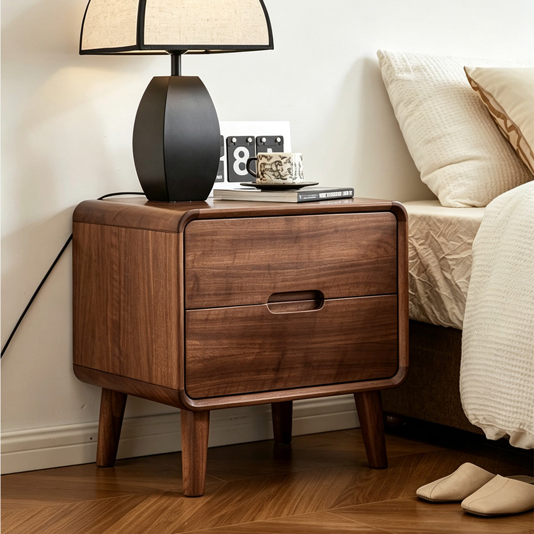 Dustin Walnut Bedside Table