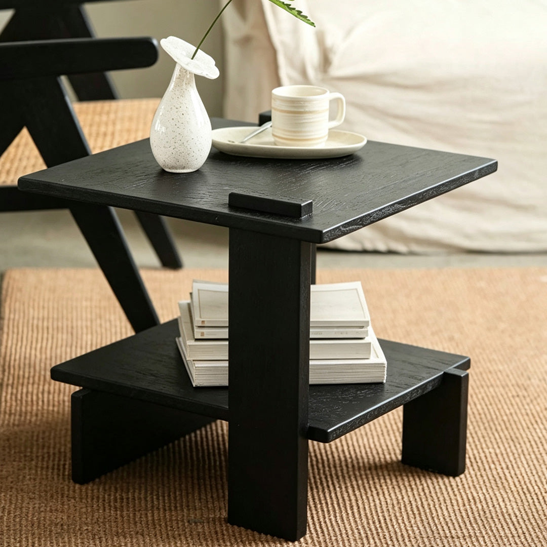Holden Black Wood Accent Side Table