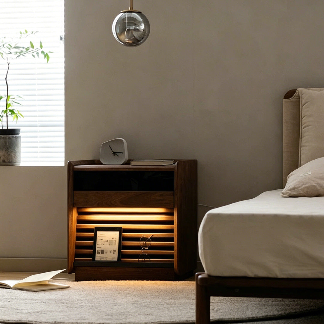 Kai Walnut Nightstand With Ambient Lighting