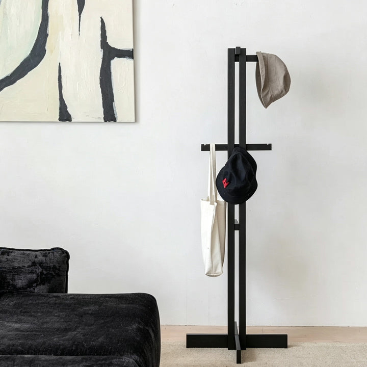 Garrett Black Oak Coat Stand Hooks