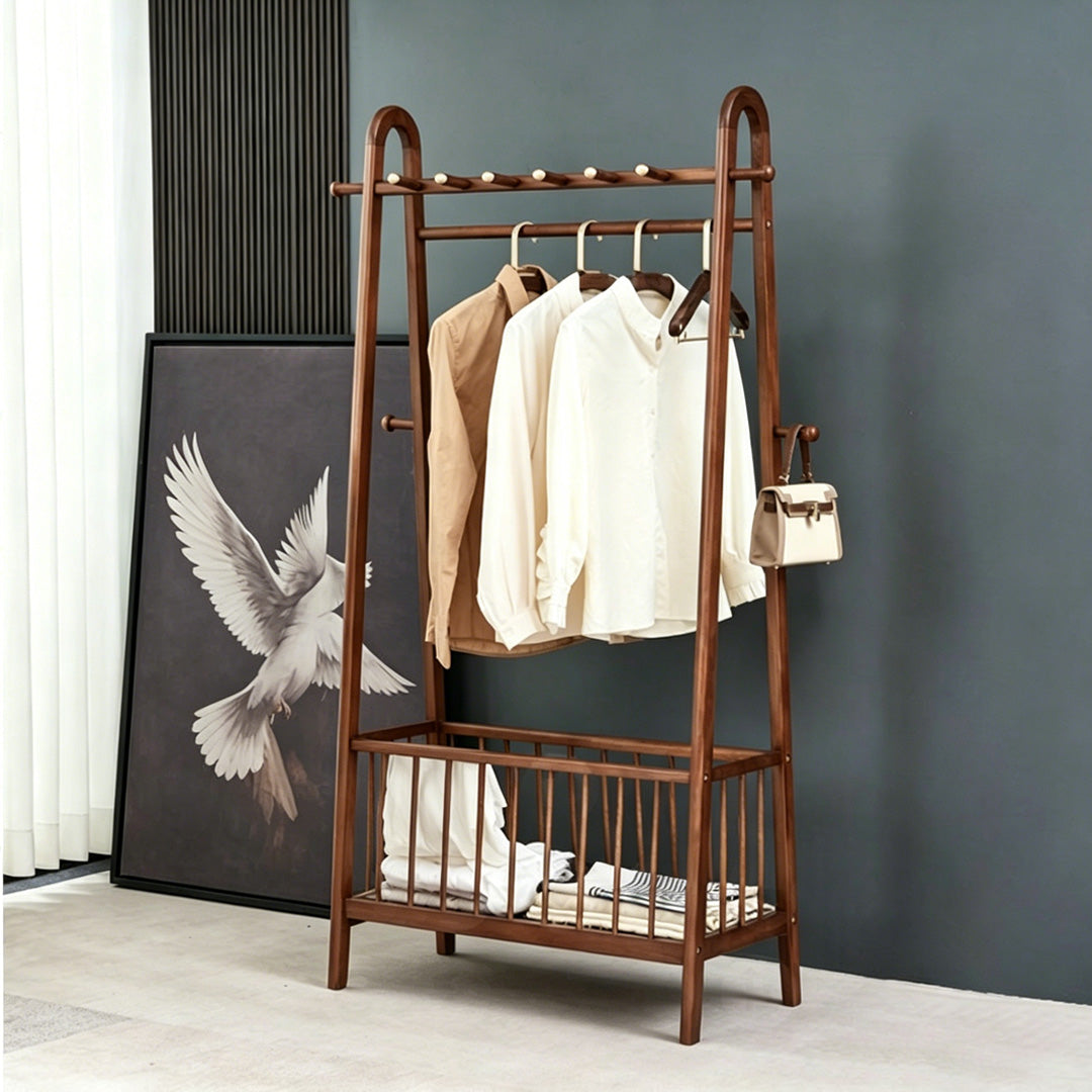 Elias Walnut Hanging Clothes Rack