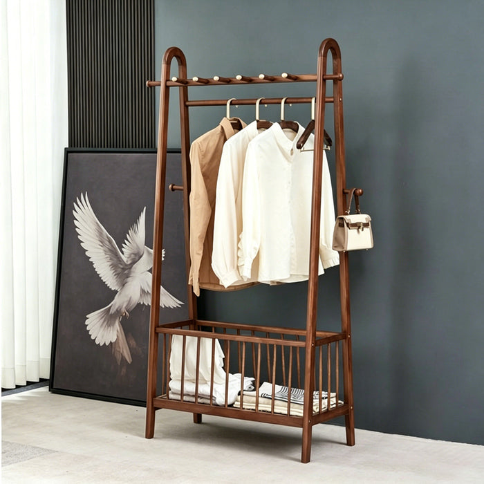 Elias Walnut Hanging Clothes Rack