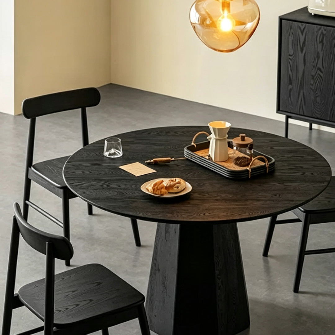 Ewan Black Wood Dining Table