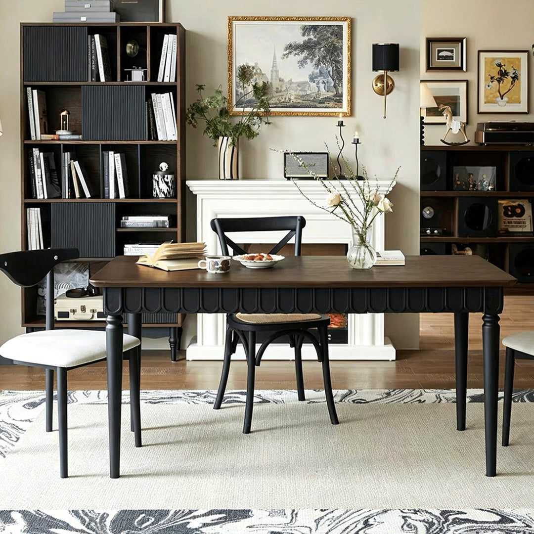 Darius Black And Walnut Dining Table