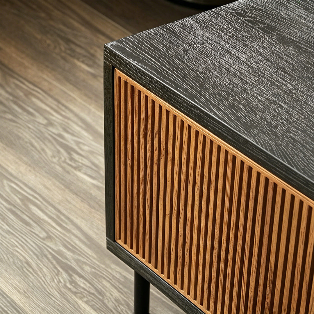 Julian Black And Walnut Low Media Unit